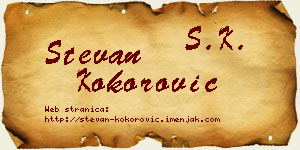 Stevan Kokorović vizit kartica